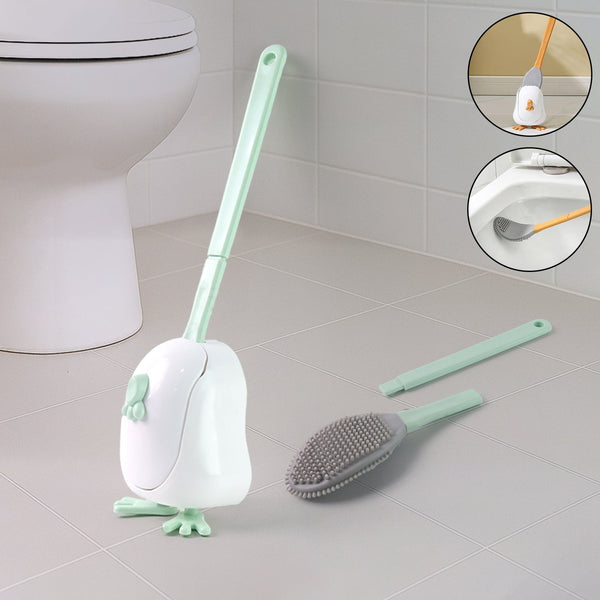 Flexible Silicone Toilet Cleaning Brush Set