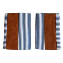 Pillow Covers, leather & cotton Cushion Covers (20 × 20 Inch / 1 Pair / 2 Pc)