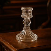 Elegant Crystal Glass Candle Holder Stand (1 Pc)
