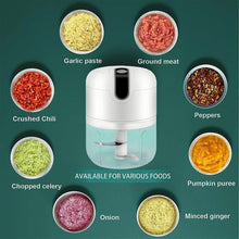 Wireless USB Rechargeable Mini Electric Garlic Machine / Chopper 3 Blades (300Ml)