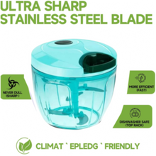 Manual Stainless Steel Vegetable Chopper – Compact, Extra Sharp with 5 Blades