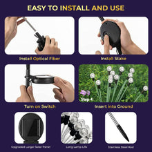 Solar LED Fiber Optic Garden Light - (1 Pc / Mix LED LIght)