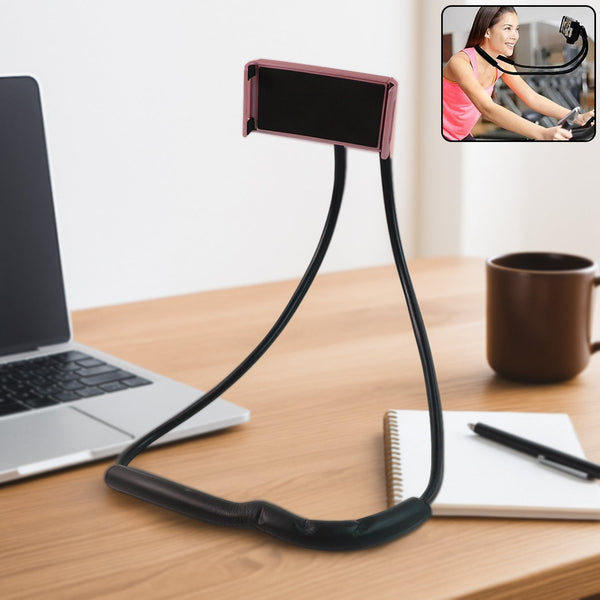Neck Phone Holder & Desktop Lazy Stand - (1 Pc)