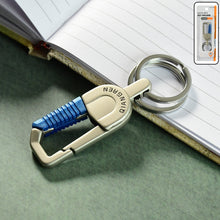 Premium Metal Keychain Carabiner Clip Hook with Dual Key Rings (1 Pc)